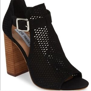 Steve Madden Women Shauna Ankle Suede Open Toe pump sandals shoes sz 9.5M